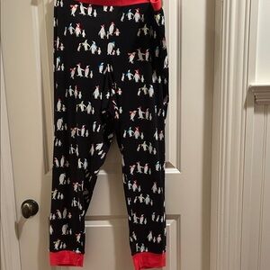 Wondershop men’s penguin print Black Pajama lounge Pants elastic waist size XXL